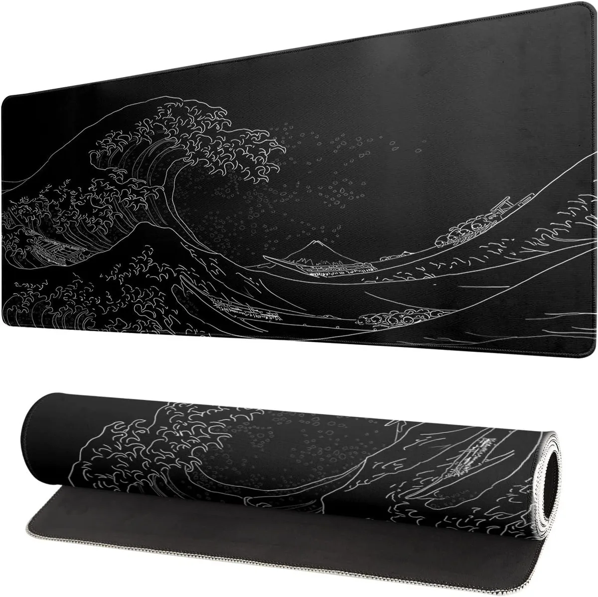 Corn Electronics Corn Electronics Japanese Sea Wave Mouse Pad 31.5 x 11.8 Inch — product photo