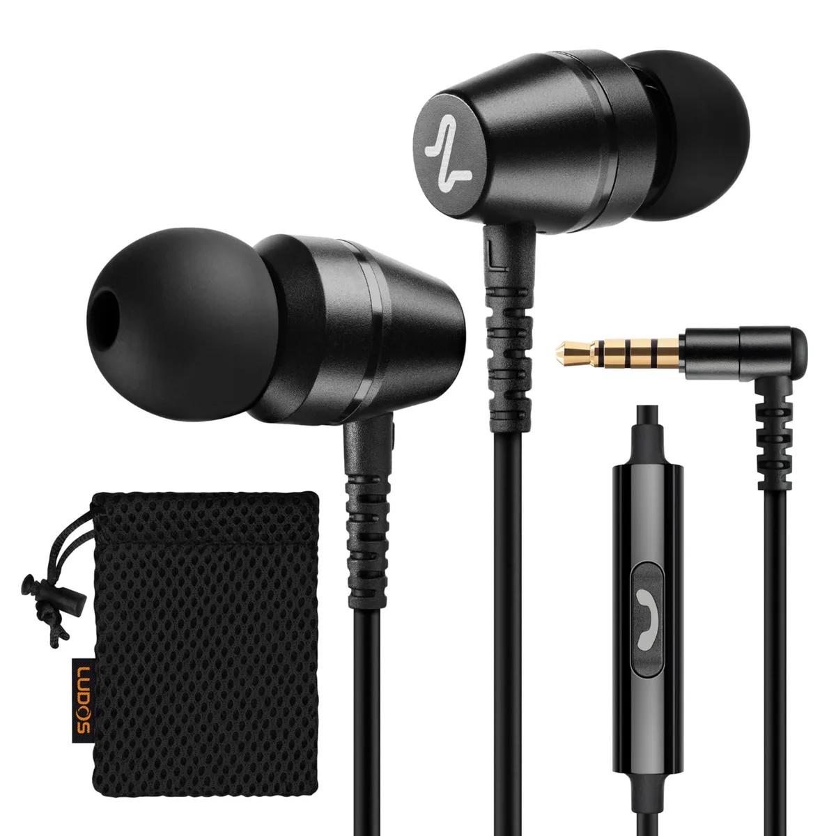  LUDOS OMNITONE In-Ear Wired Earphones 3.5mm Black 40g — product photo