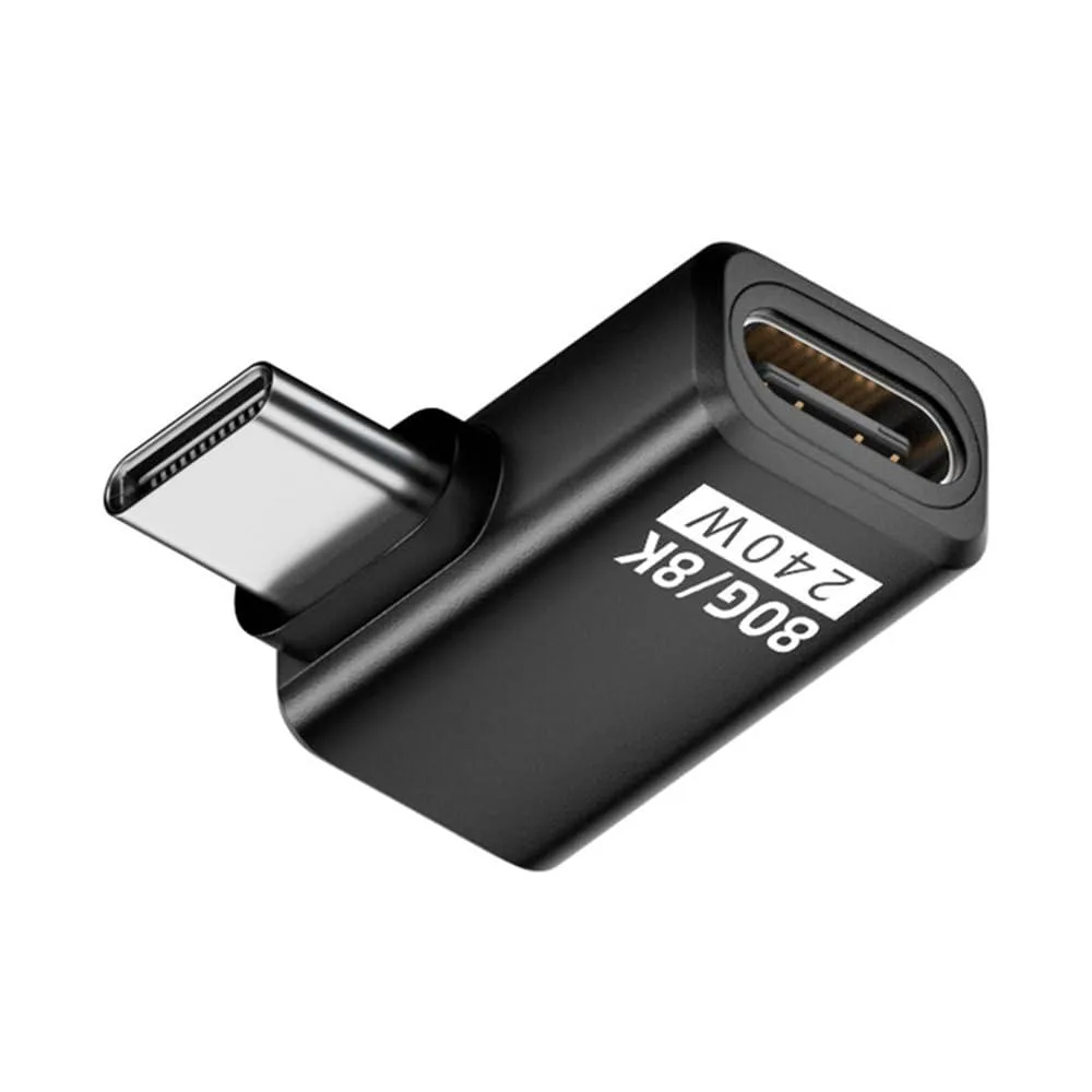 LORDWORLD LORDWORLD USB5.0 Extension Adapter 80Gbps Male to Female Left Right Angled 240W — product photo