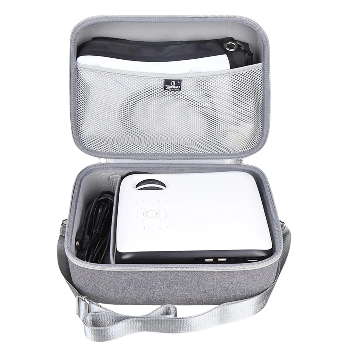 BESIGN BESIGN Hard Storage Case 12.8×9.4×5.5 in Hemp Gray — product photo