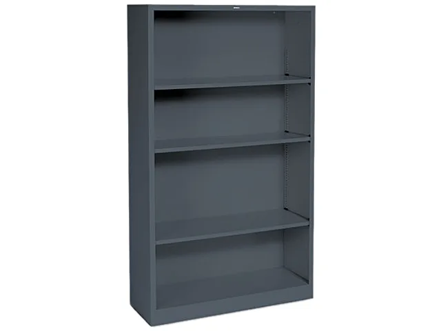 HON HON S60ABCS Metal Bookcase 4 Shelves 34w 12d 59h Charcoal — product photo