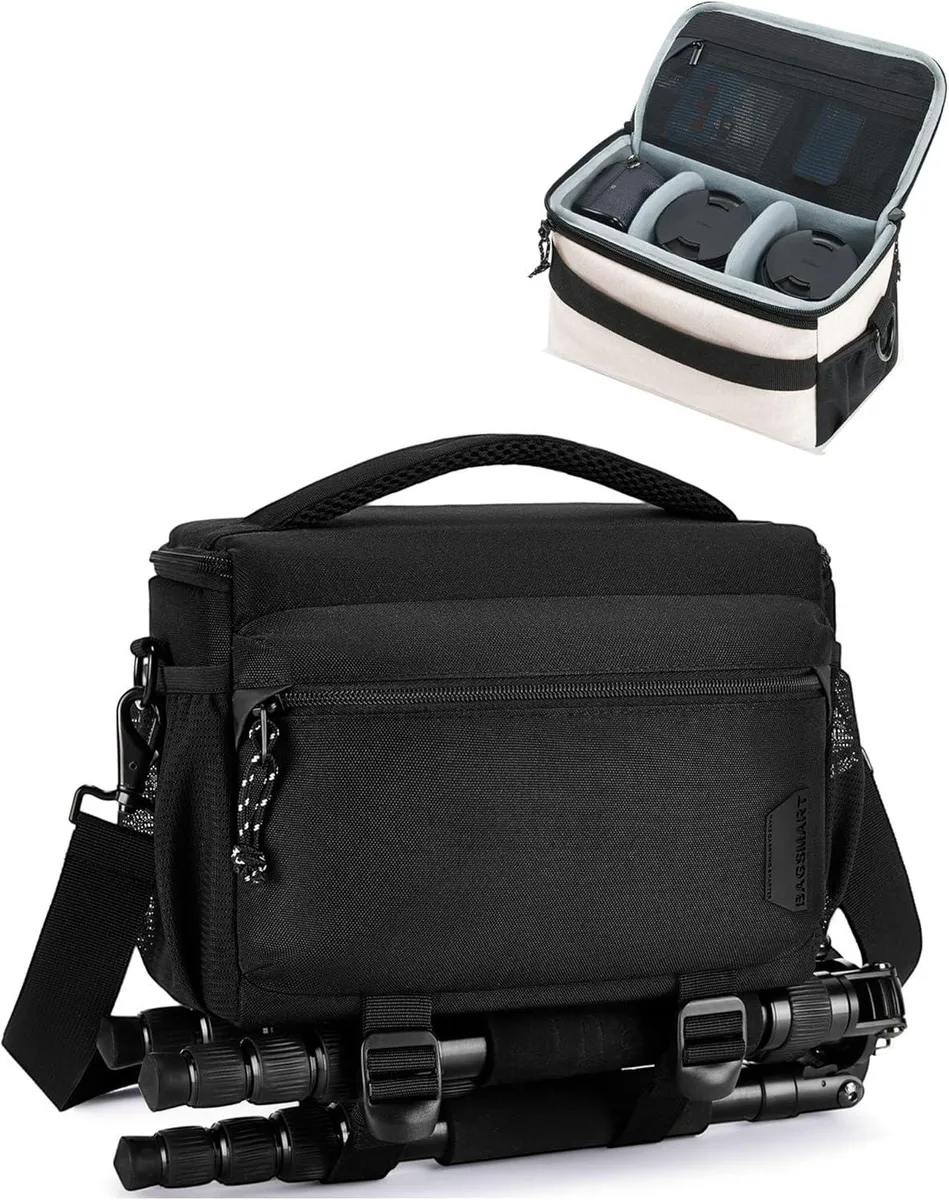 BFKK BFKK Small Camera Bag Waterproof Crossbody Case with Tripod Holder Black — product photo