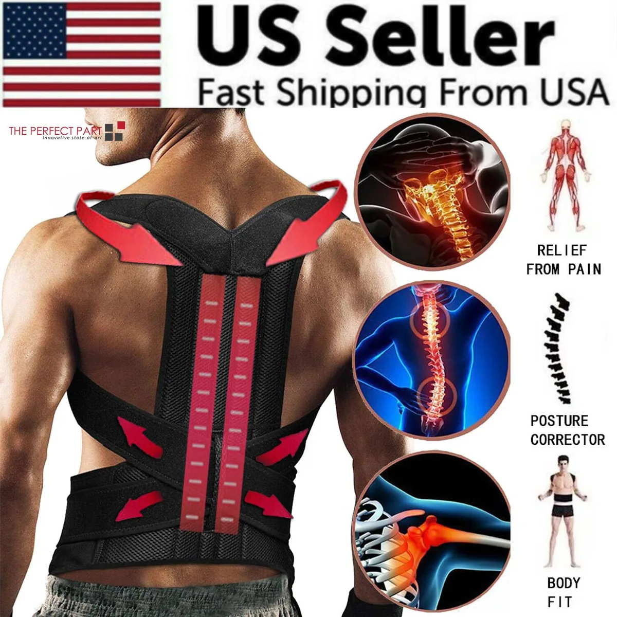 The Perfect Part The Perfect Part Upgraded 2024 Posture Corrector Support 2-pack 2XL — product photo