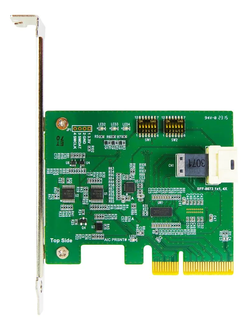 Innocard Innocard PCIe x4 Gen4 with ReDriver to MiniSAS-HD(SFF-8673) 4X AIC gender changer — product photo