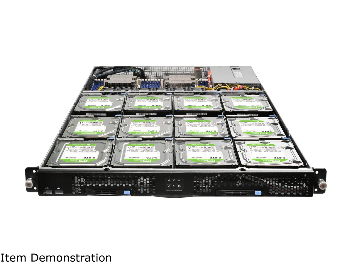ASRock Rack ASRock Rack 1U12XL-C622 RPSU 1U barebone server redundant PSU — product photo