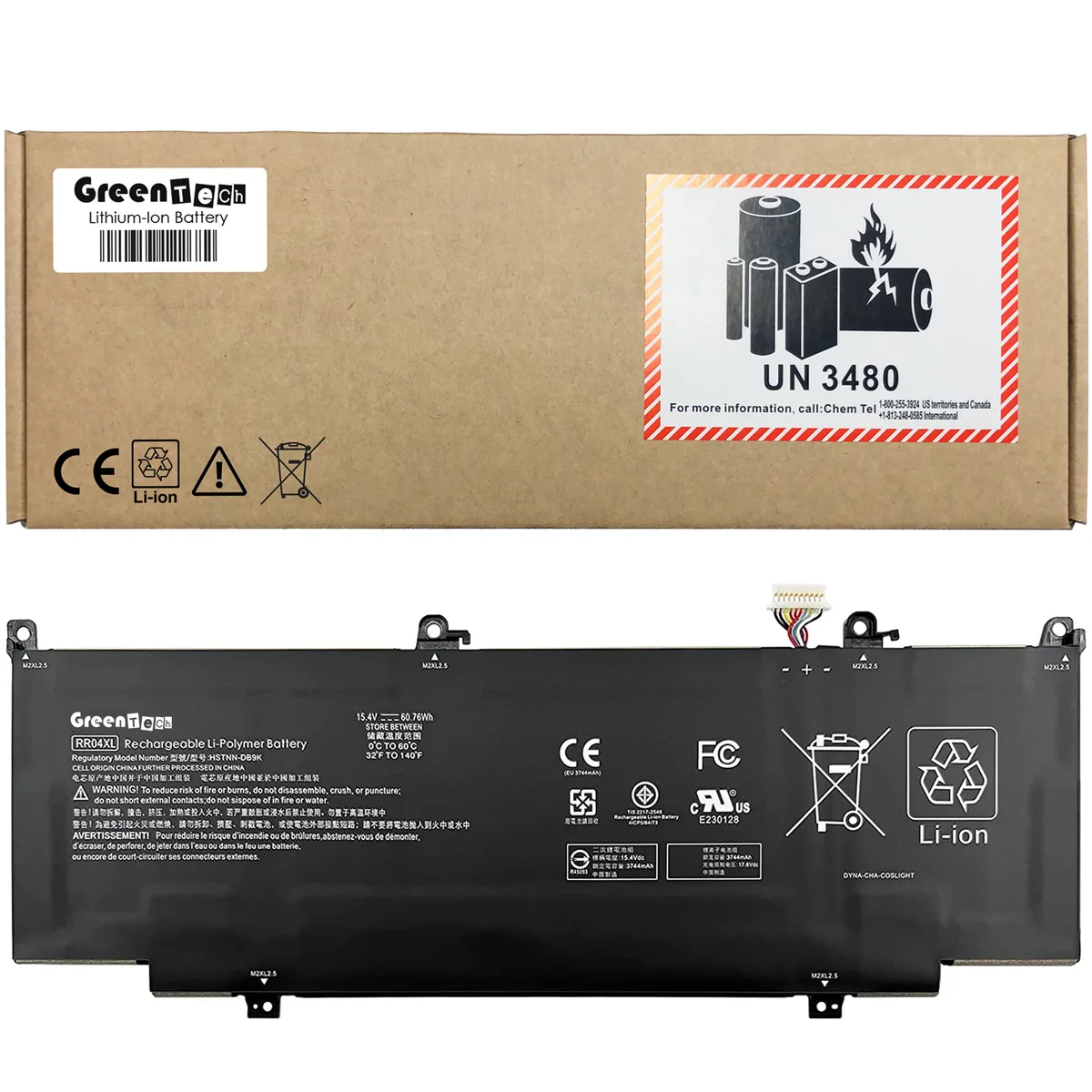 NShi NShi RR04XL L60373-005 laptop battery for HP Spectre x360 13-AW 15.4V 60.76WHR — product photo