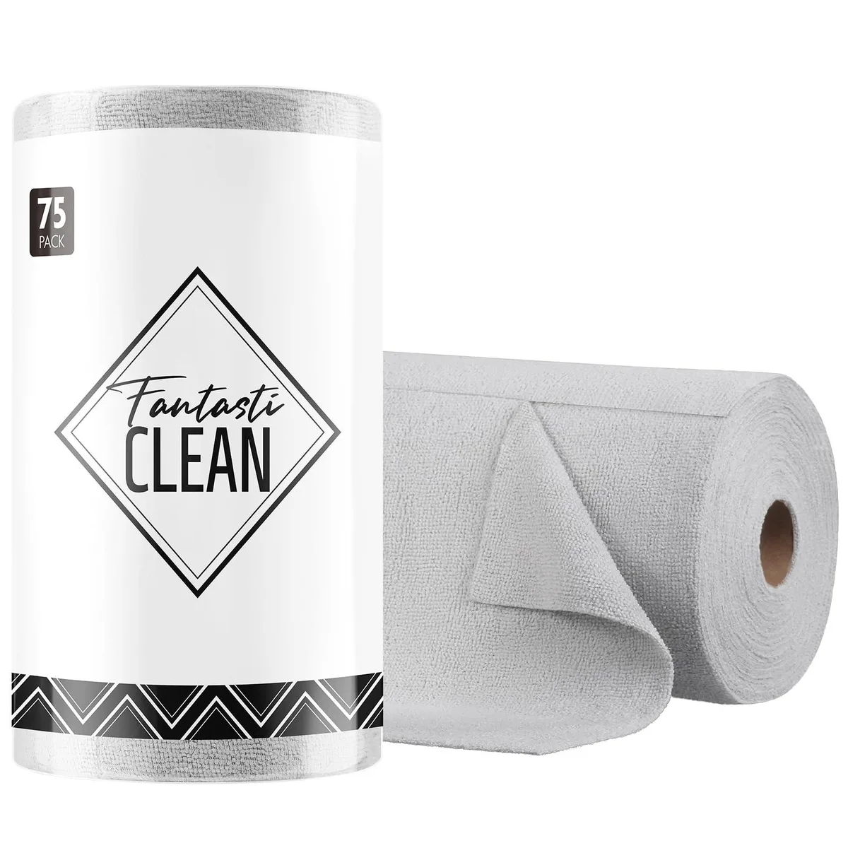 Grey microfiber cloth roll, 75 tear-away 12x12 sheets