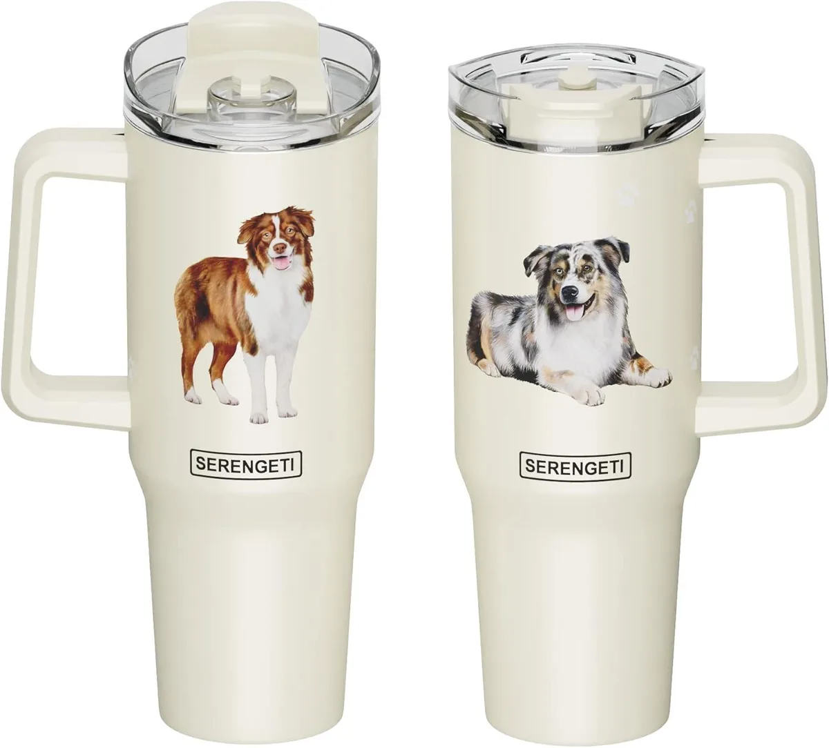 E&amp;S Pets E&amp;S Pets Serengeti 40 Oz Australian Shepherd Stainless Steel Tumbler — product photo