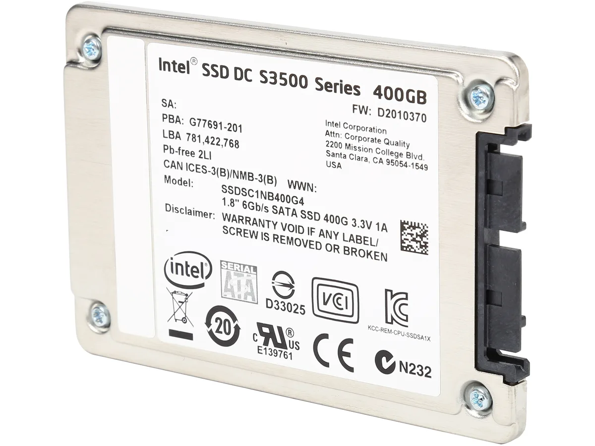 Intel Intel SSD DC S3500 400GB SATA internal SSD SSDSC1NB400G401 — product photo