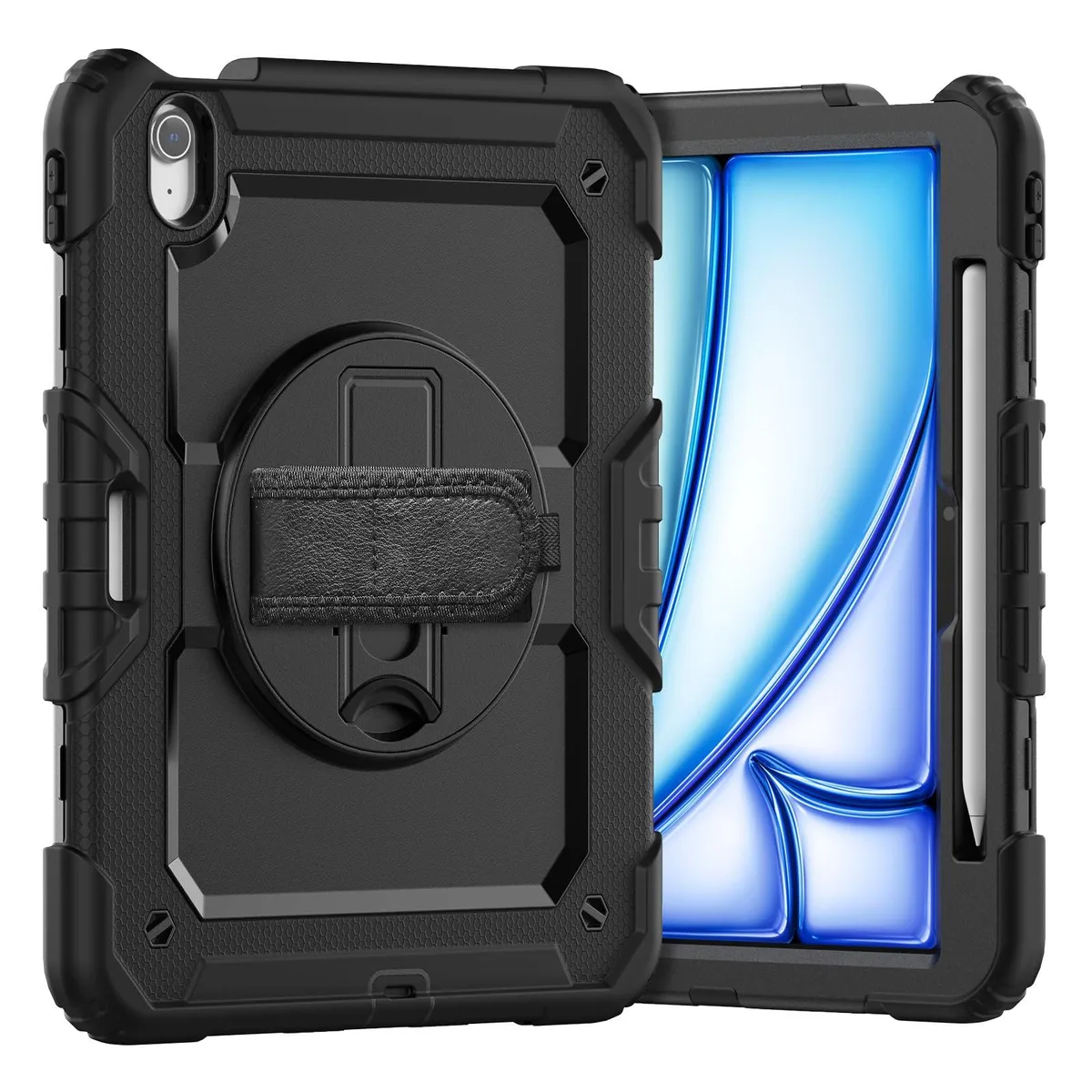 Timoom Timoom Heavy Duty Case 11" Black 360° Stand Shoulder Strap iPad Air 10.9 2020 2022 2024 2025 — product photo