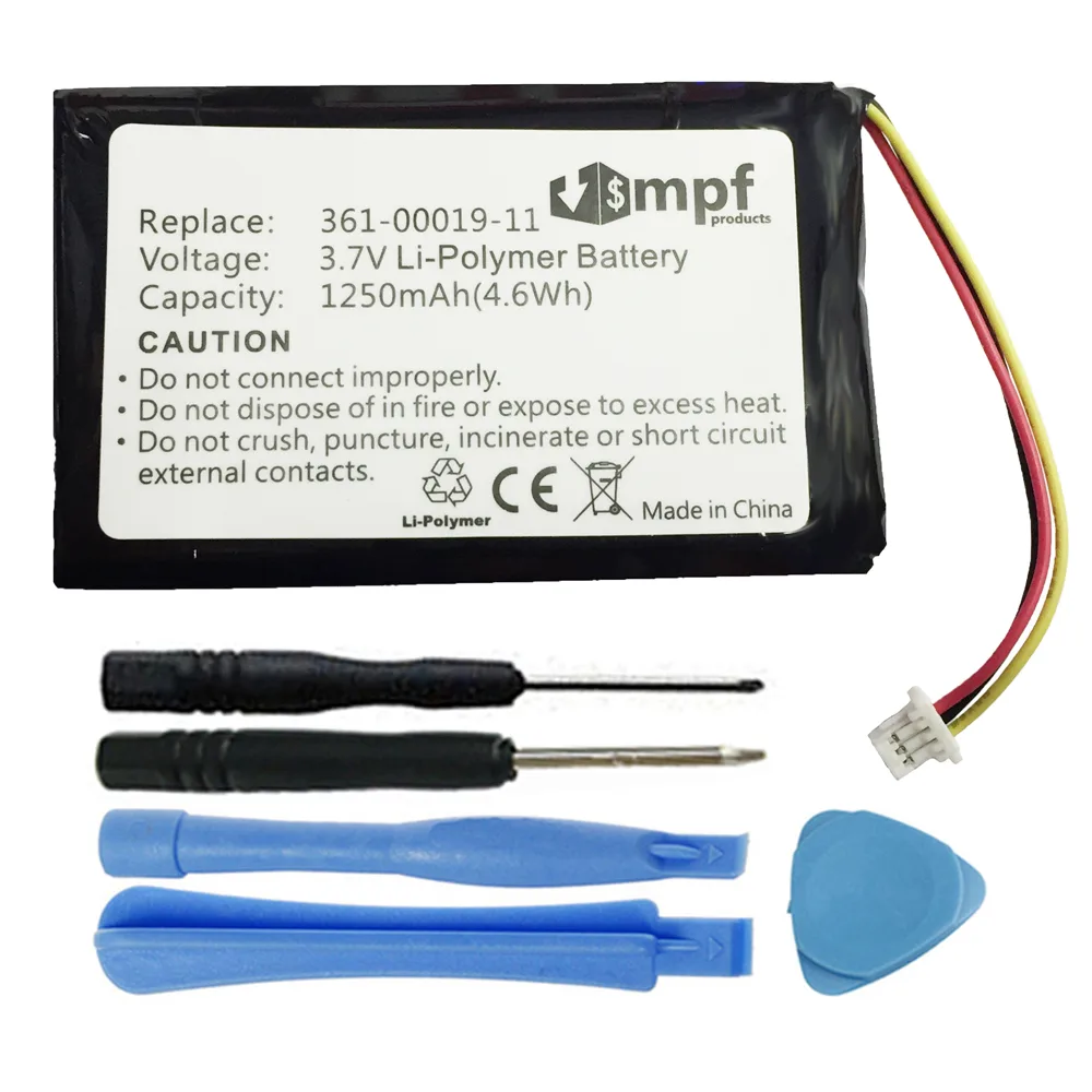 MPF Products MPF Products 1250mAh 3.7V GPS Battery 361-00019-11/13 010-00621-10 — product photo