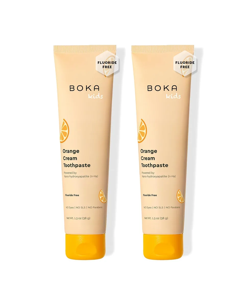 Boka Fluoride Free Nano Hydroxyapatite Toothpaste Orange Cream 1.3 oz 2pk — product photo