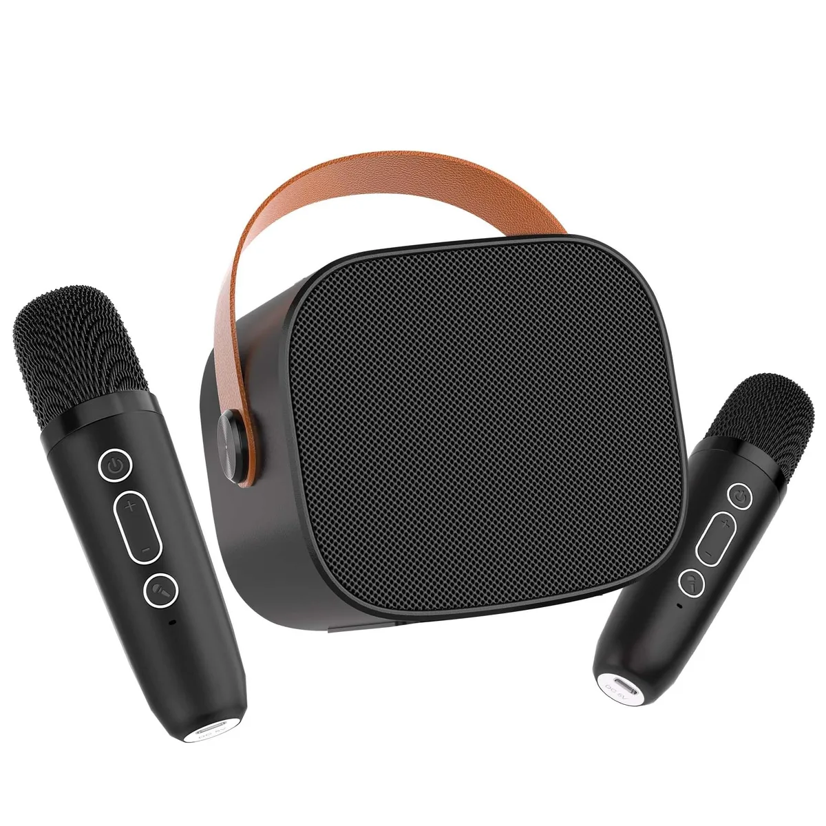 JUNGLE MONSTER D20-BK Karaoke System with 2 Microphones, Black — product photo