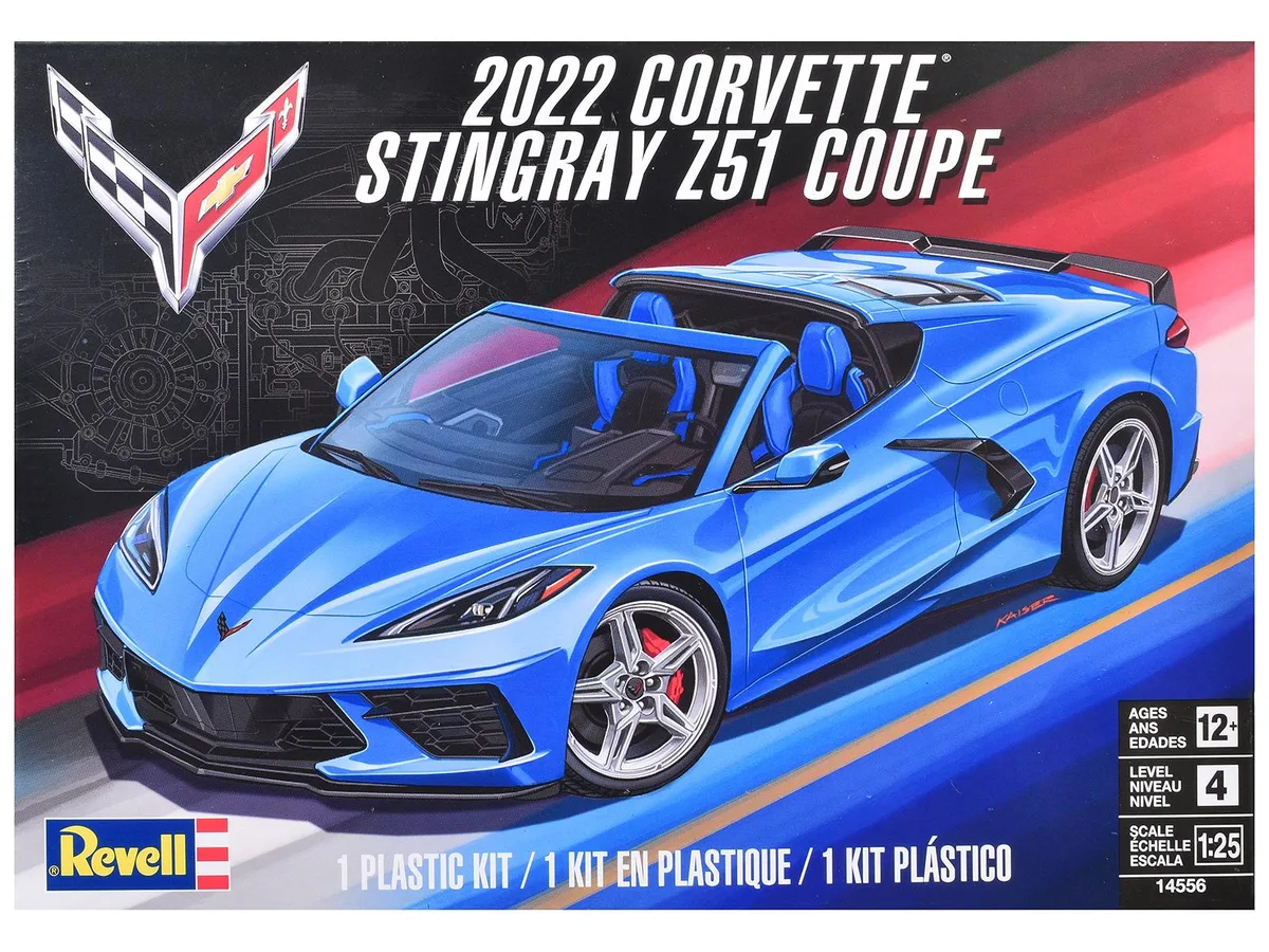 Revell Revell 2022 Chevrolet Corvette Stingray Z51 Coupe 1/25 Level 4 Model Kit — product photo