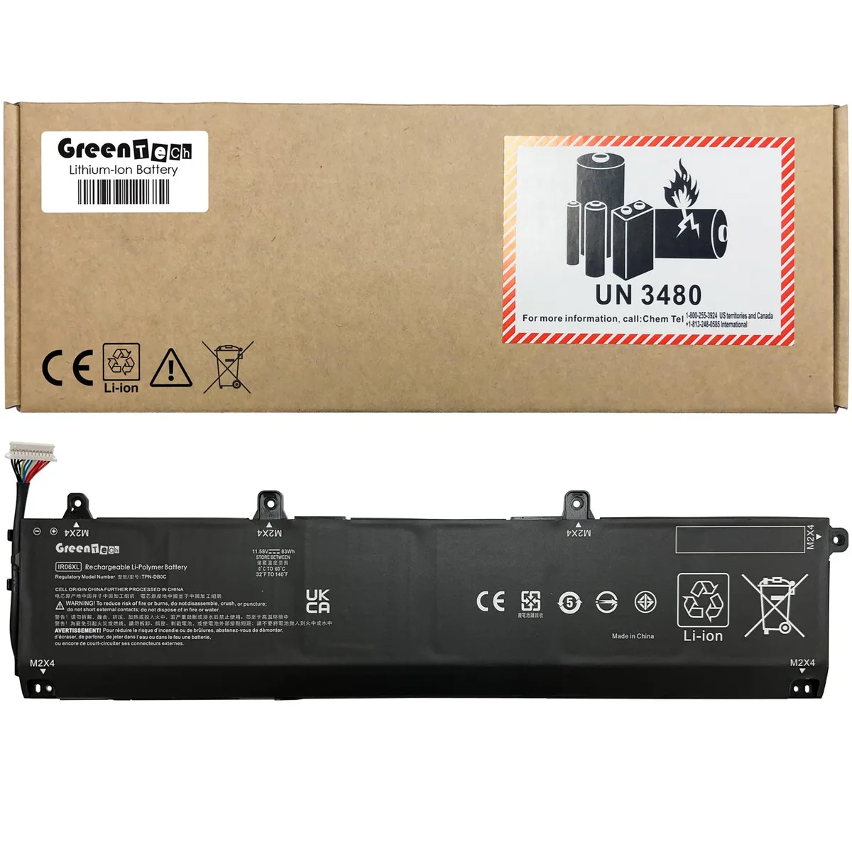 GreenTechLLC GreenTechLLC IR06XL 83WHR 6880mAh 6-cell laptop battery — product photo