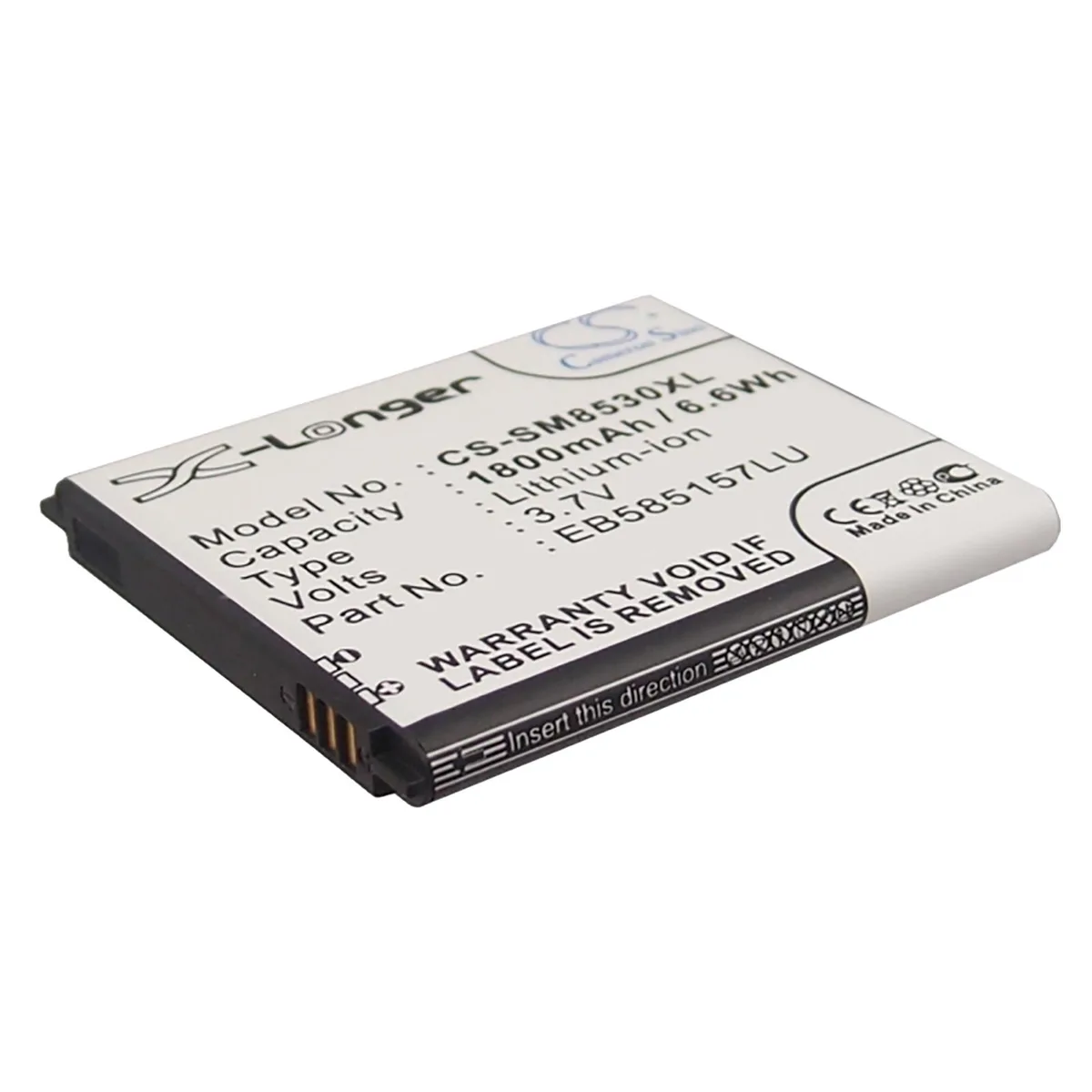 Cameron &amp; Co Cameron &amp; Co DS-CS-SM8530XL cell phone battery 1.8 Ah 3.7V 1800mAh 6.6Wh Li-ion Black — product photo