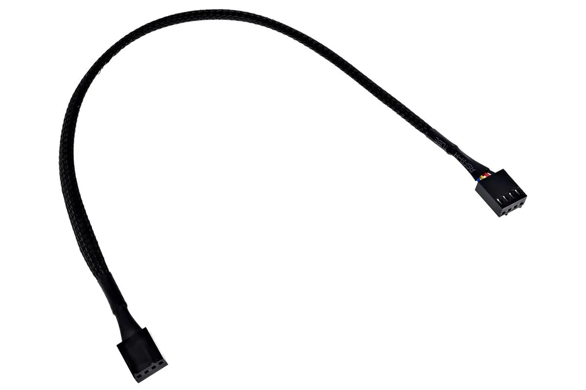 Phobya Phobya 4-Pin PWM Male-to-Male 30cm Fan Cable Adapter (1012290) Black — product photo