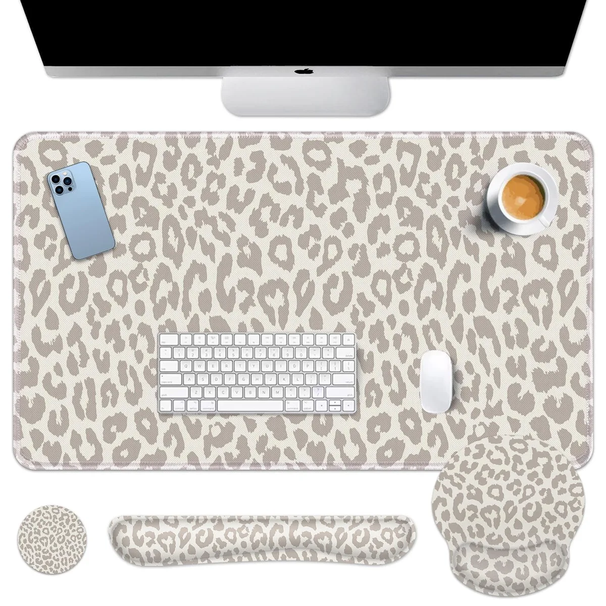  Arttown ZYT2503140001-SDTZ 4-in-1 desk mat set leopard animal — product photo