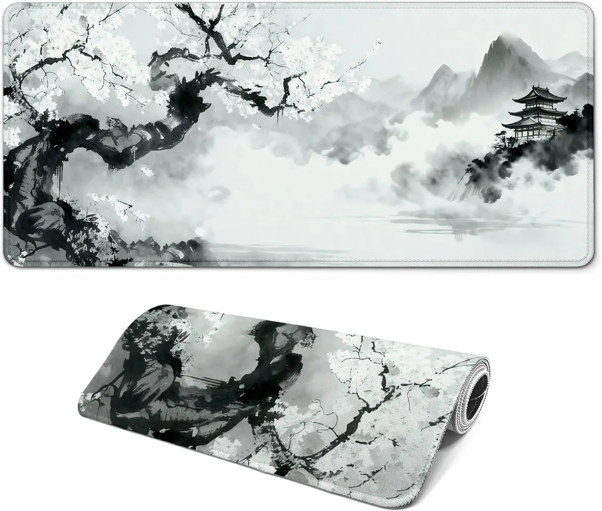 BAOFENG BAOFENG Extended Large Mouse Pad 31.5 x 11.8 inch Japanese Cherry Blossom — product photo