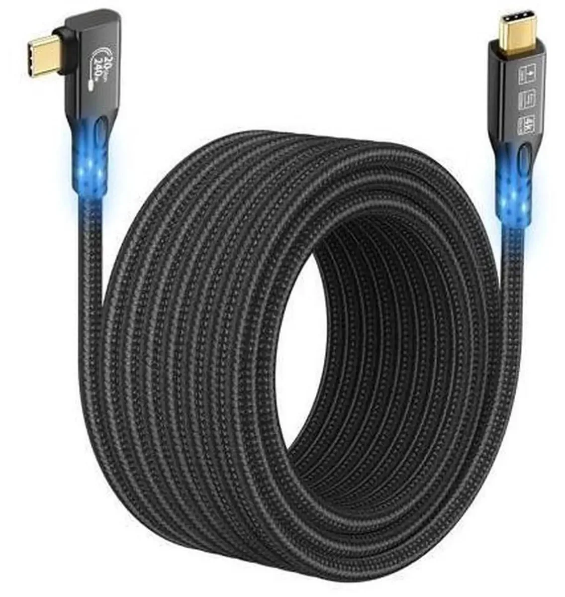 SMUGDESK SMUGDESK 90 Degree USB C 3.2 Gen2x2 Cable 20Gbps 240W PD3.1 4K@60Hz — product photo
