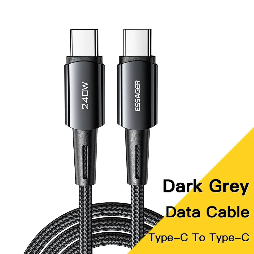 LUOM LUOM Essager CG240W USB-C cable 240W 6.6FT right angle — product photo