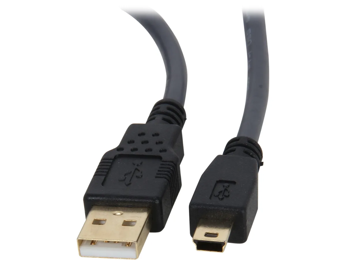 Cables To Go Cables To Go 29653 USB 2.0 A Male to Mini-B Male cable 16.4 ft 5 m black — product photo