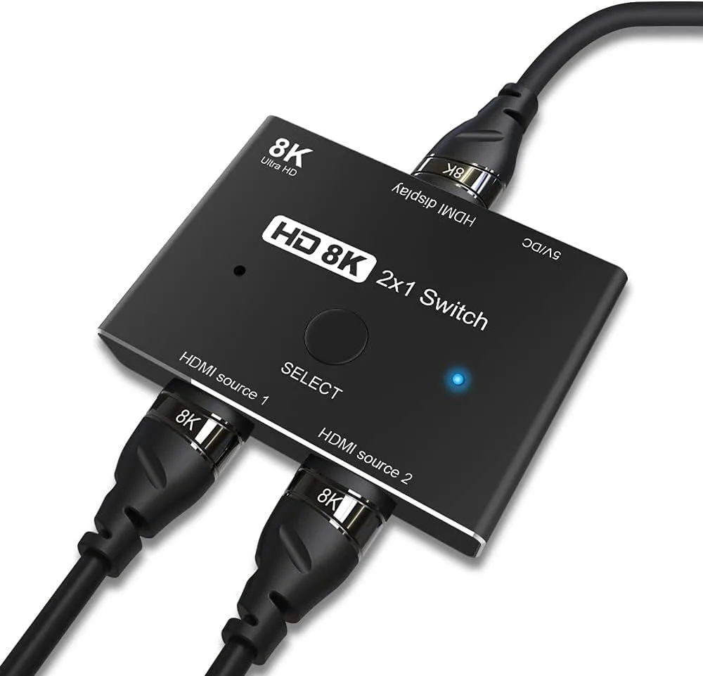 CableDeconn CableDeconn HDMI 2.1 2-in-1-out Switch 48Gbps 8K@60Hz 4K@120Hz — product photo