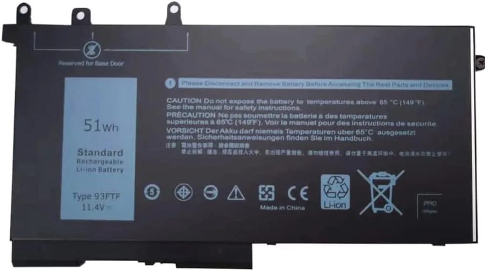 PISKEKAT PISKEKAT 51Wh 93FTF laptop battery for Dell Latitude and Precision — product photo