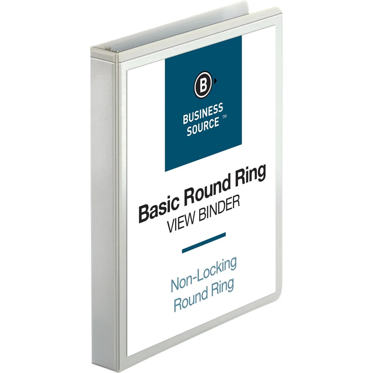 Business Source Business Source 9953 1" View Binder White 225 Sheets 2 Pockets 30 Sheets Each — product photo