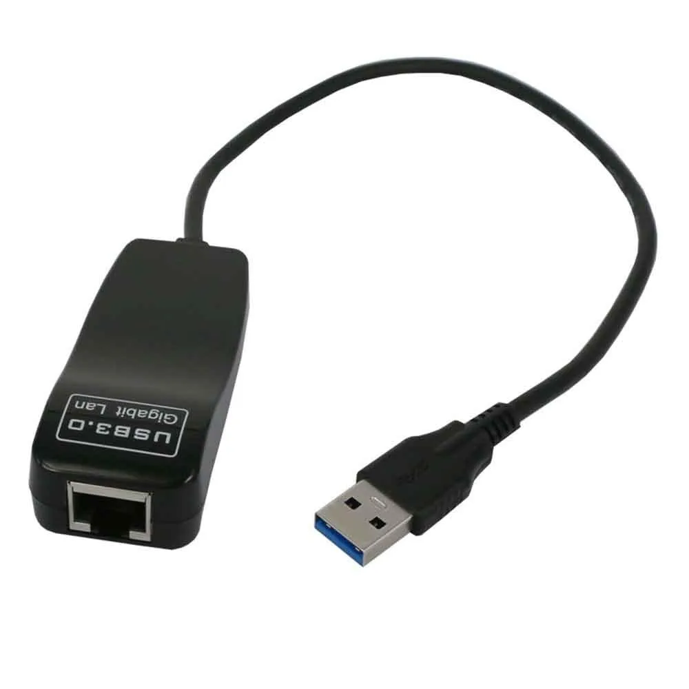 YINGHUA YINGHUA USB 3.0 Gigabit Ethernet Adapter RJ45 30CM Black — product photo