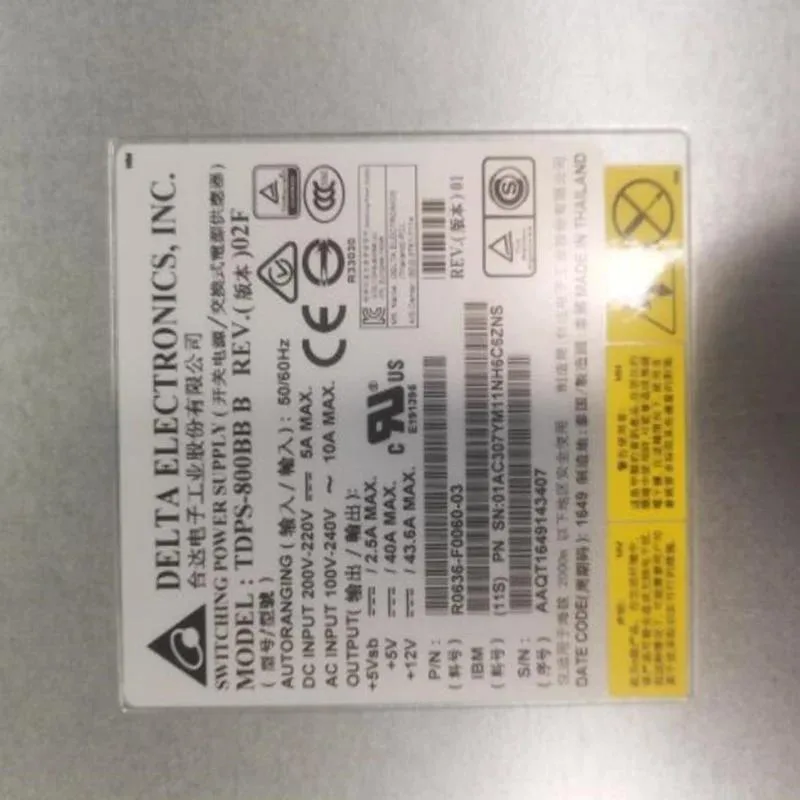 KHACHIMO KHACHIMO 800W ATX Power Supply 01AC307 01AC550 TDPS-800BB B 01LT778 01LT777 — product photo
