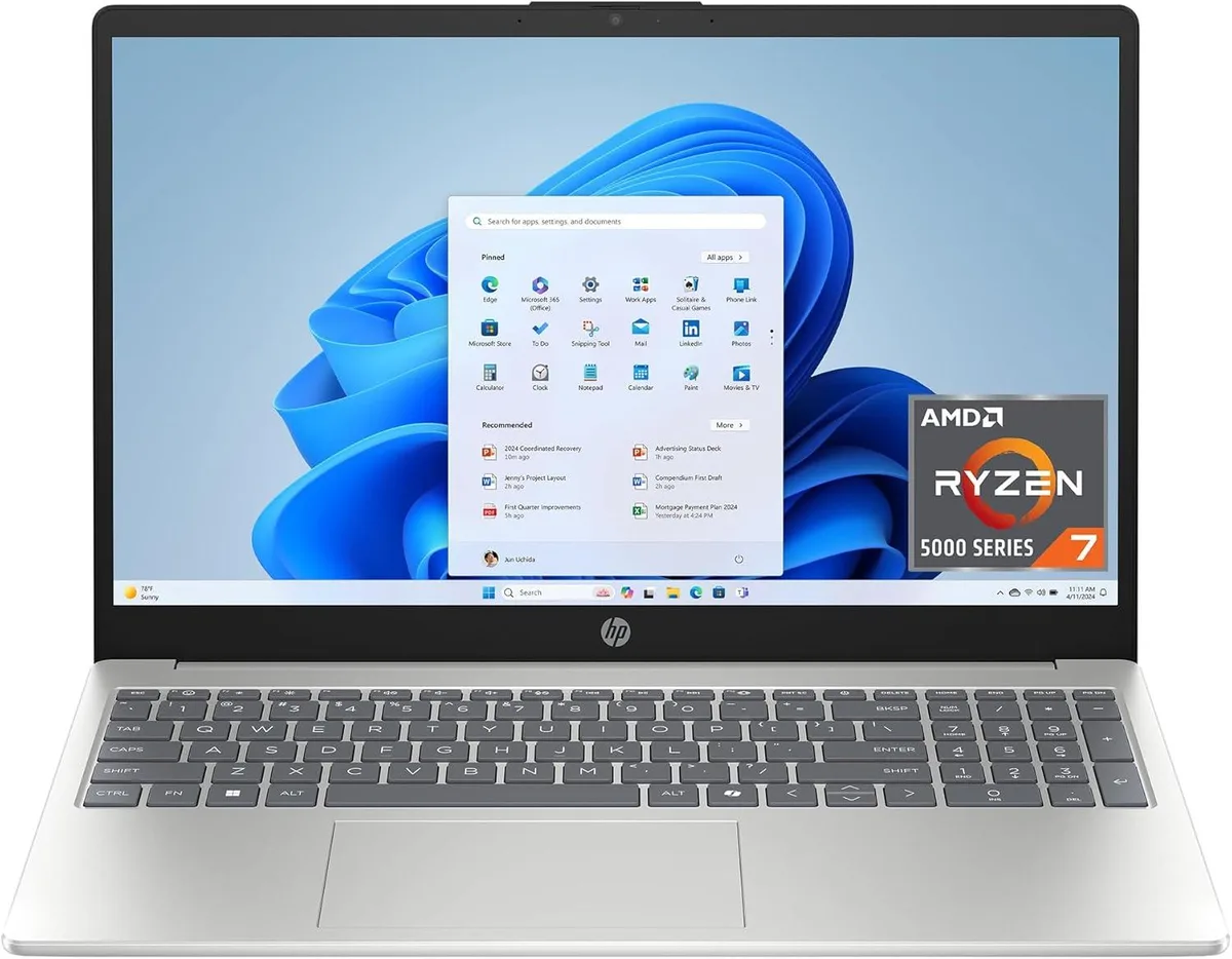 HP HP 15-fc0502nr 15.6" AMD Ryzen 7 5825U 8 GB 512 GB laptop — product photo