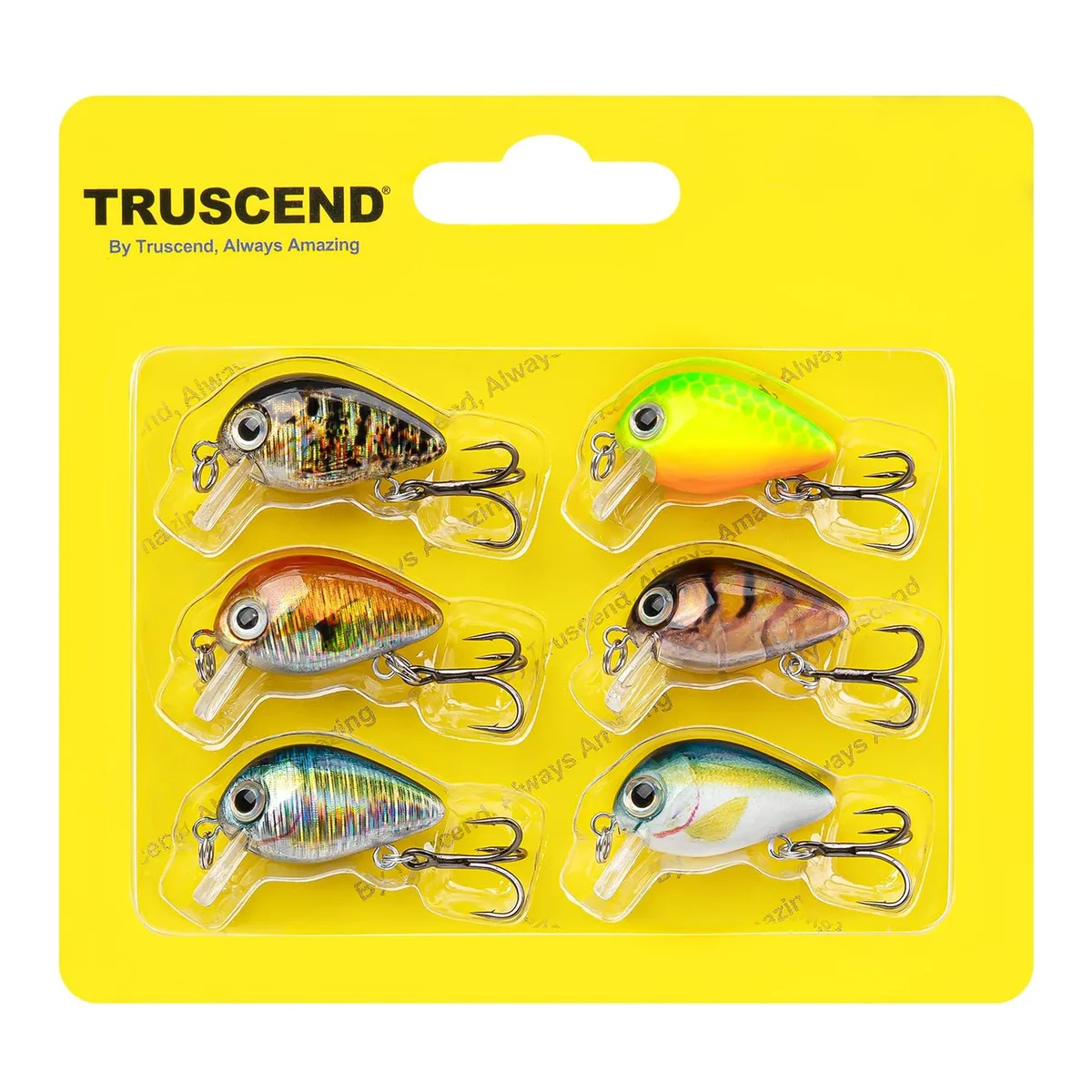 TRUSCEND Squarebill Crankbait 3-pack White 2.4 in 0.35 oz — product photo