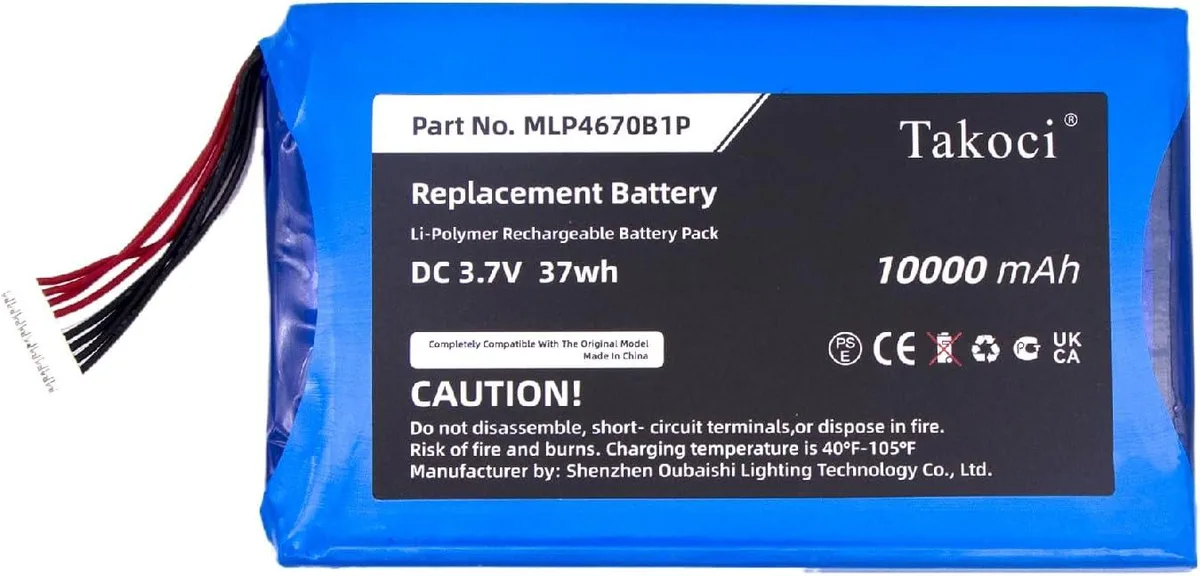 TAURKENAM TAURKENAM 10000mAh Replacement Battery for Autel Maxisys MS906BT MS906TS MS906S car electronics accessory — product photo