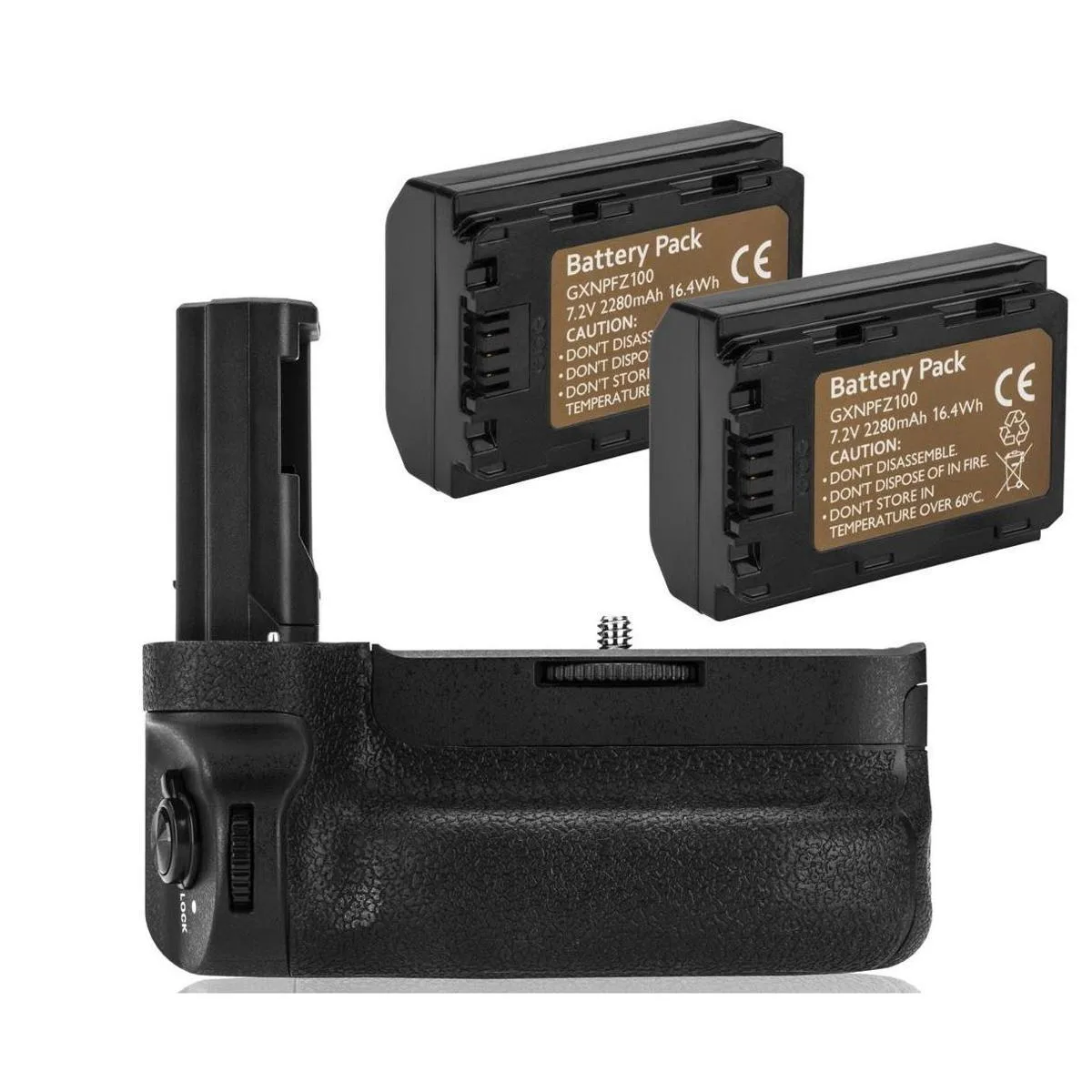Green Extreme Battery Green Extreme Battery VG-C3EM grip with 2 NP-FZ100 batteries camera accessory — product photo