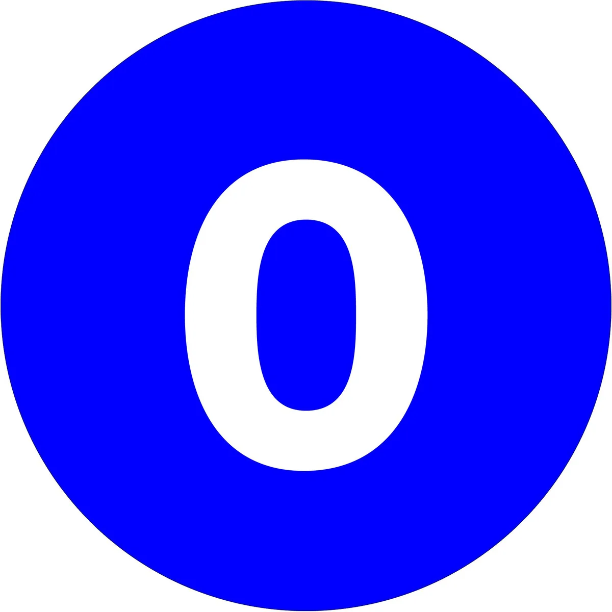 Tape Logic Tape Logic Number Labels "0" 4" Circle Dark Blue 500/Roll mailing supply — product photo