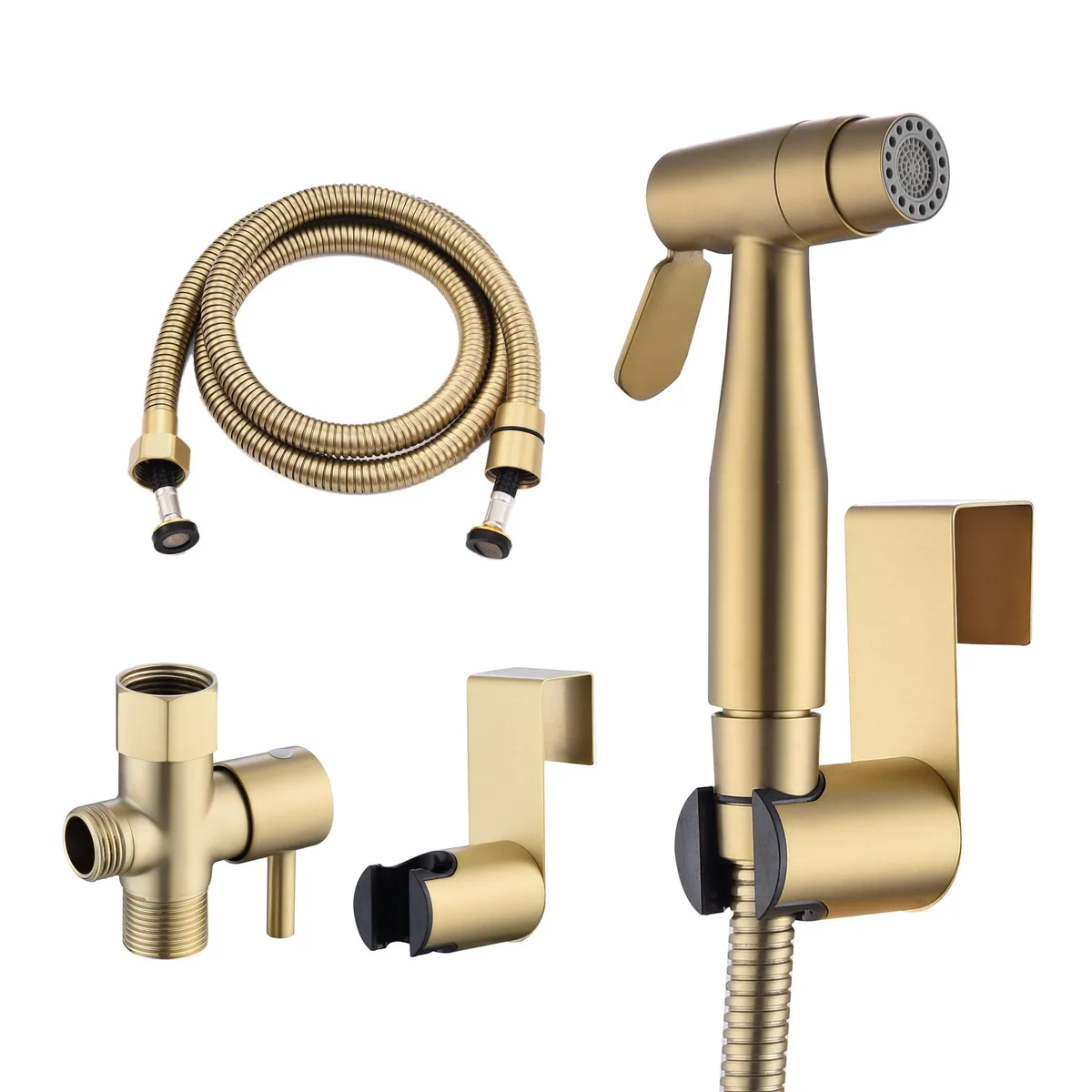  SE-0001-BG bidet sprayer brushed gold 47in hose 304 stainless steel — product photo