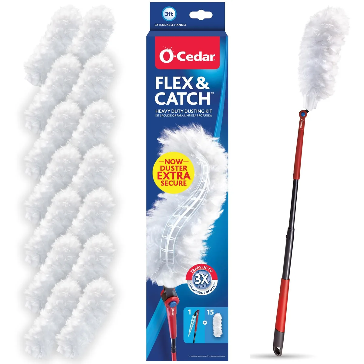 Metra Flex & Catch dusting kit with extendable handle and 15 refills