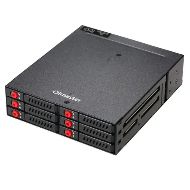 Hetai Tech Hetai Tech 6-Bay 2.5inch SATA Hot-Swap Enclosure for 5.25 Bay — product photo