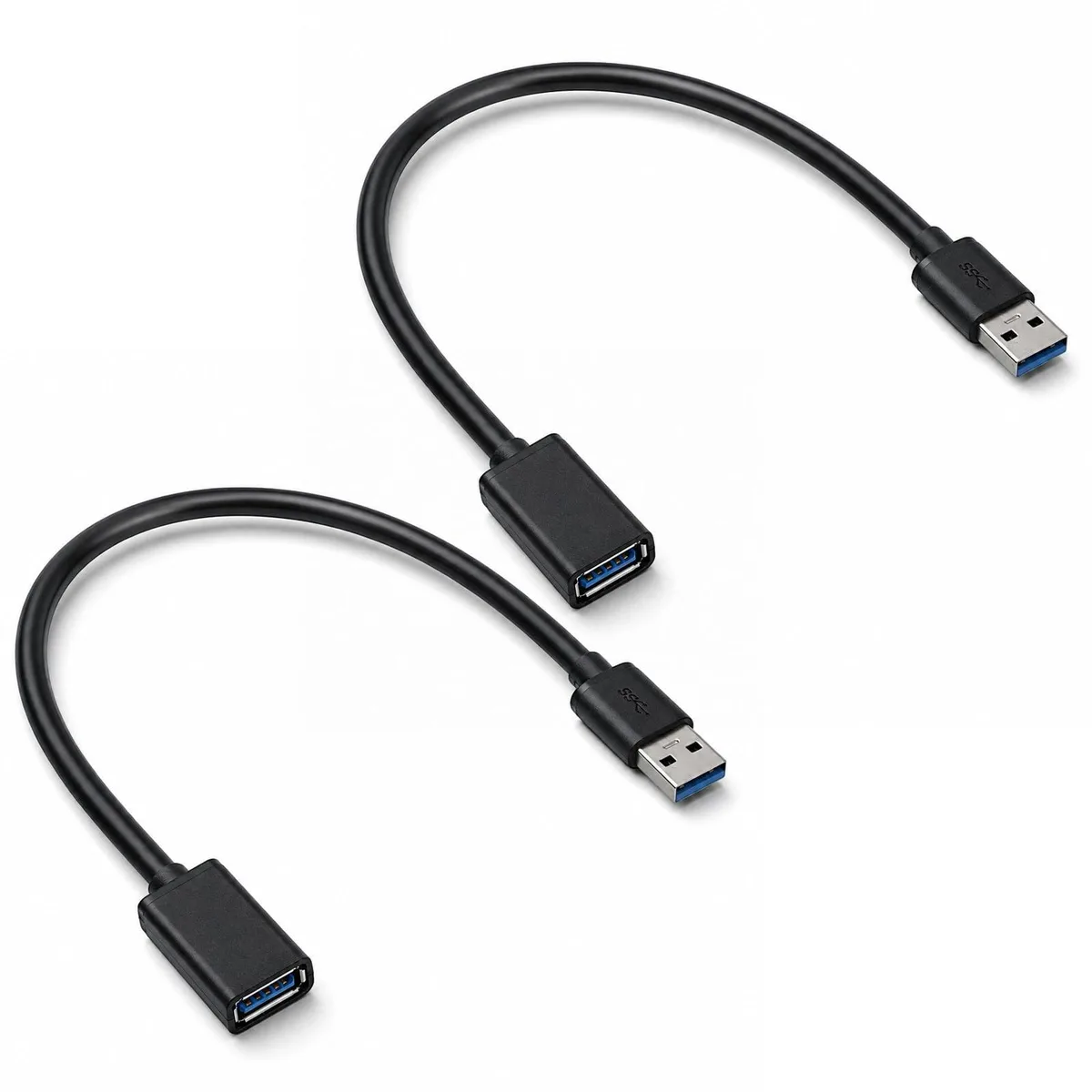  Snuviax 5475QIIW3193 USB 3.0 Extension Cable 1ft Male-to-Female 2-Pack — product photo