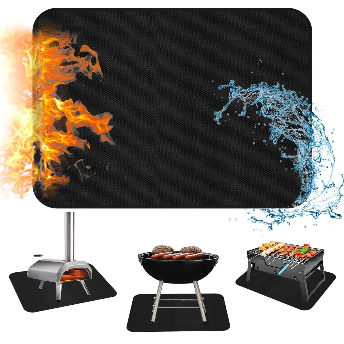  Healthy Living Fireproof Mat SKD001 24×31 in .6 mm 2000°F Black — product photo