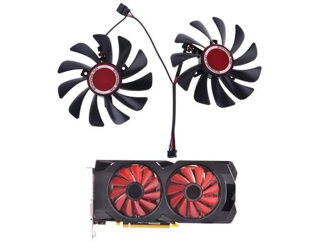 SXDOOL SXDOOL 2pcs 95mm FDC10U12S9-C CF1010U12S VGA Cooling Fan for Radeon RX580 RX590 — product photo
