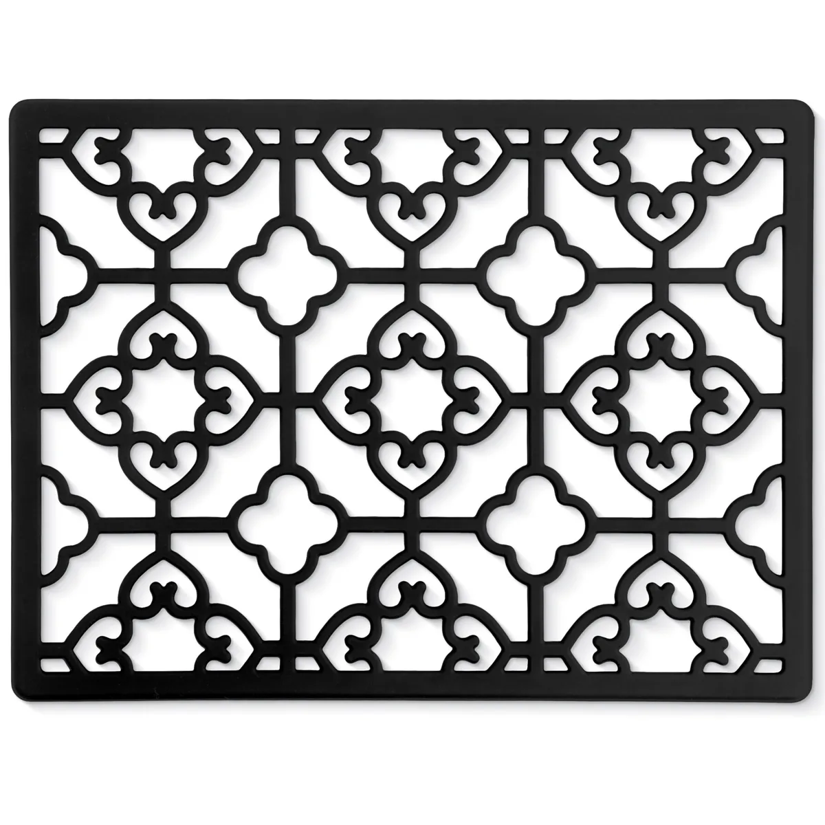 GASARÉ Extra Large Silicone Trivet 16 x 12 Inches Black Spaniard — product photo