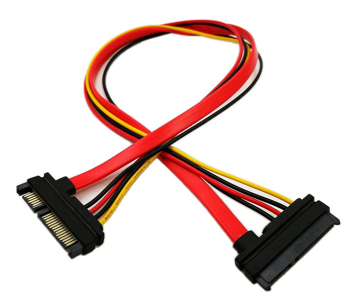 Vszerda Vszerda 22-pin (7+15) SATA Male-Female Combo Extension Cable 50cm sata cable — product photo