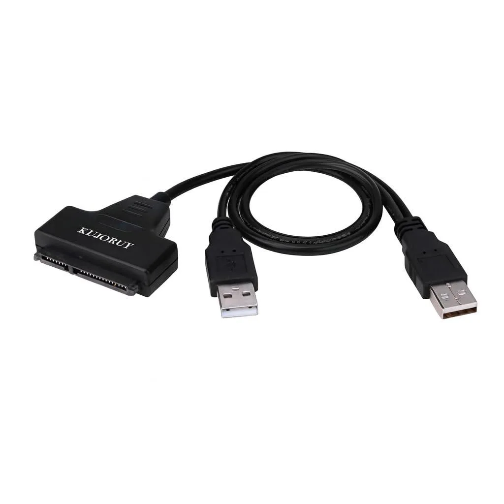  KUJOBUY SATA to USB 2.0 Cable Adapter 22 Pin 7+15 2.5" 3.5" HDD SSD — product photo