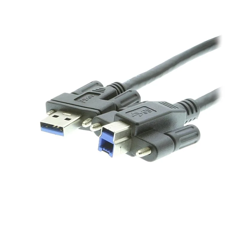 CoolGear CoolGear ABMSL-USB3-5FT USB 3.0 A to B Screw Lock Cable 5ft — product photo