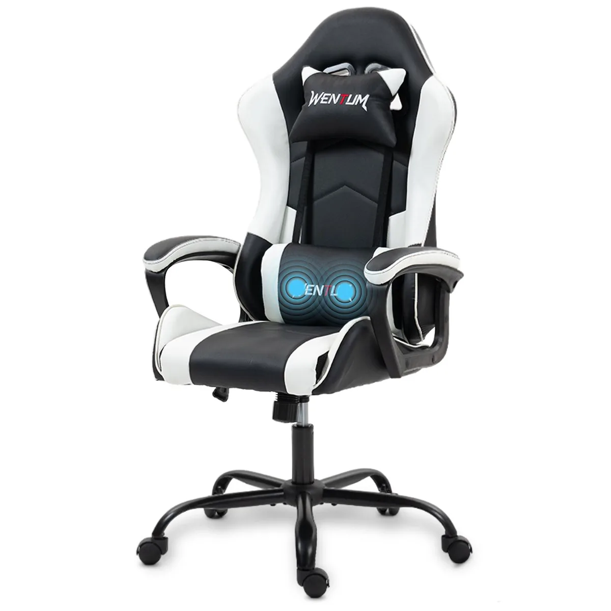 Fantasylab Fantasylab Ergonomic Gaming Chair Racing Style White 330 lbs — product photo