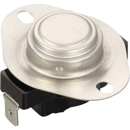 Red surface-mount fan limit switch closes at 150°F opens at 130°F 120-277V