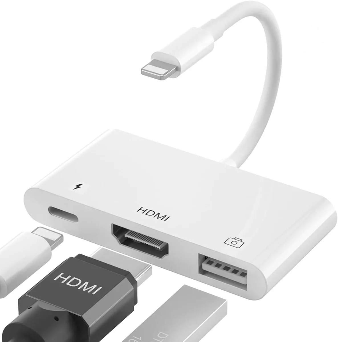 FLEANE FLEANE HDMI Splitter 3 in 1 USB Camera Adapter 1080P audio adapter — product photo