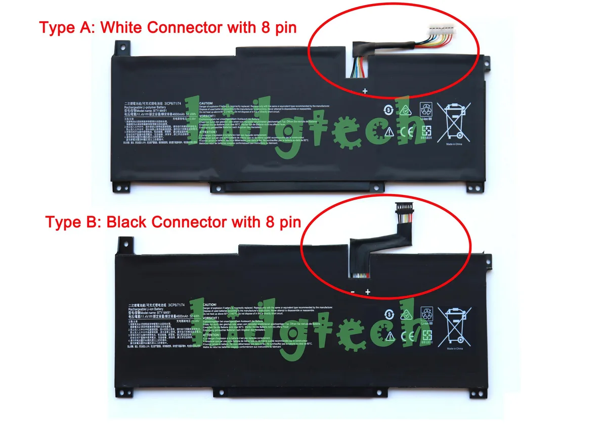 Beisite Beisite BTY-M491 laptop battery 11.4V 52.4W black — product photo